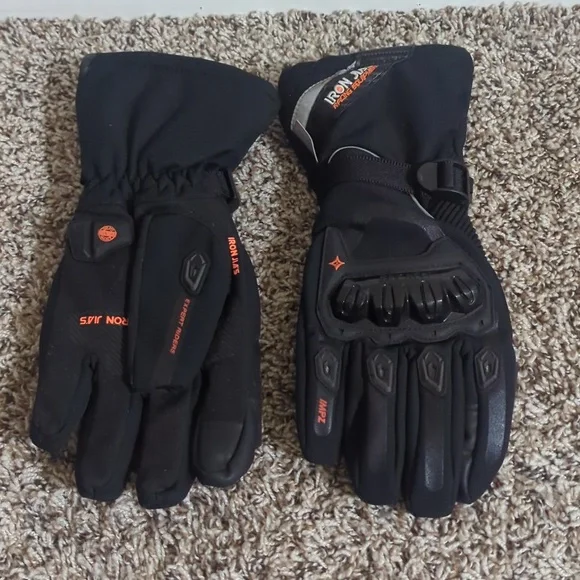 Iron Jia's XXL WP02 Motorcycle Riding Racing Gloves Black - Picture 2 of 2